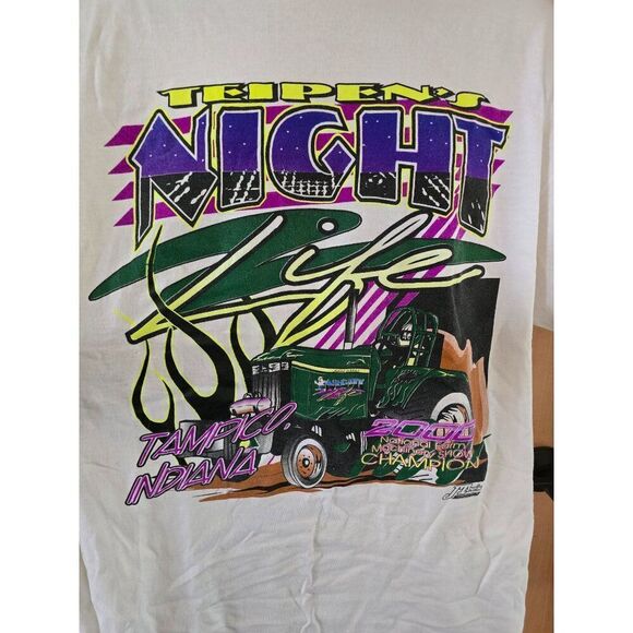 2000 vintage Tripens Night Life Fear The Deere Graphic T-Shirt XXL Delta Cotton - Picture 3 of 6